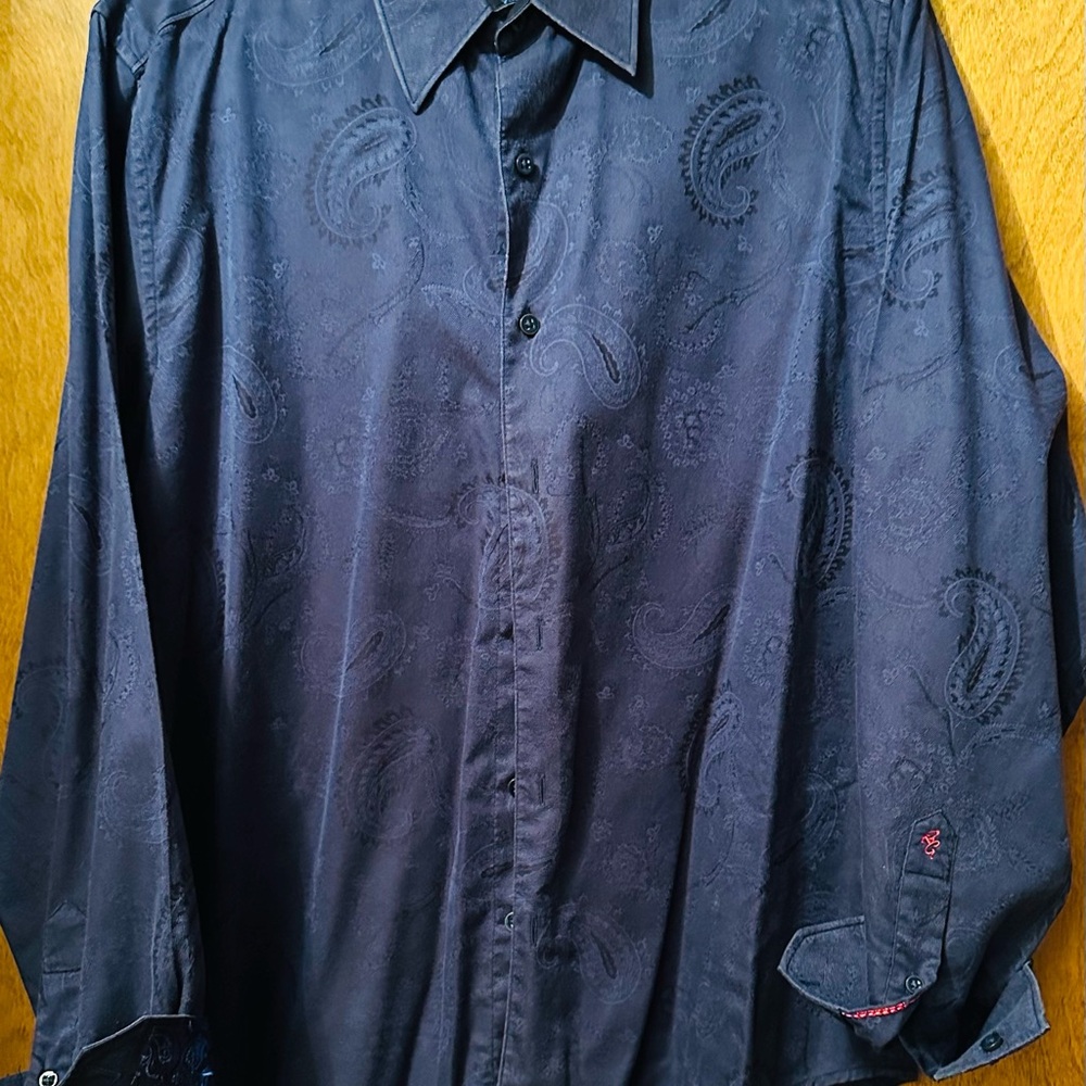 Robert Graham size XL NAVY long sleeve shirt